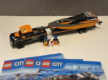 LEGO City 60085 - Terenówka z motorówką Kompletny