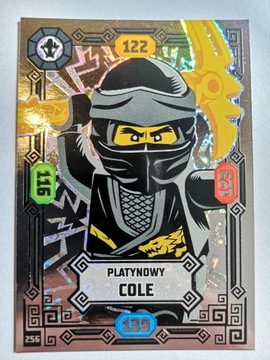 Lego Ninjago karta nr 256 Platynowy Cole Nowy