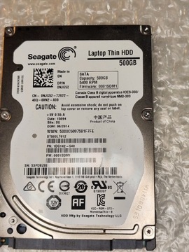 Dysk twardy HDD 2,5" Seagate 500gb ST500LT012