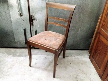 Stare Krzesło Drewniane Thonet Art Deco Materiał 