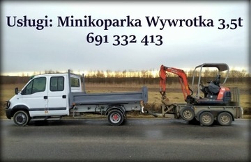 Usługi Minikoparka Wywrotka Transport 3,5t Kielce 