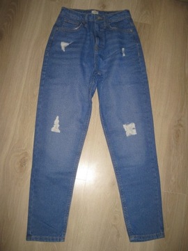 F&F spodnie mom jeans wysoki stan rozmiar 158 cm