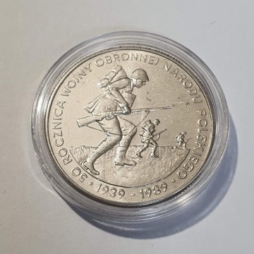 500 złotych 1989 Rocznica Wojny w kapslu 