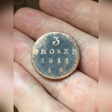 Moneta 3 grosze 1811