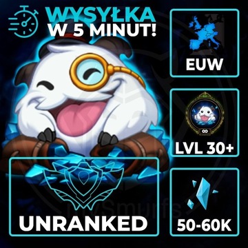 Konto League of Legends Smurf LoL EUW 50-60K BE