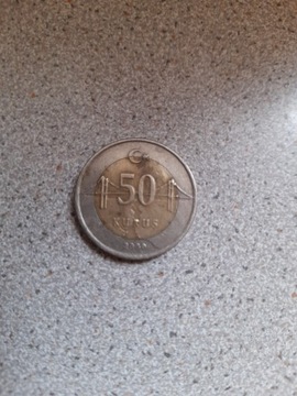 Turcja moneta 50 kurus  2000
