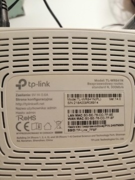 Router wifi TP-Link TL-WR841N