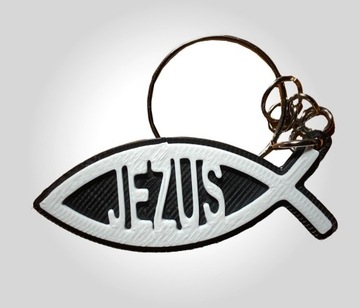Breloczek do kluczy Jezus rybka bóg Chrystus