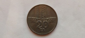 Polska 20 zł, 1976 r., Wieżowiec i kłosy (L180)