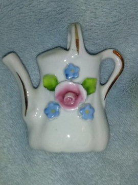 Porcelanowa stara śliczna mini konewka