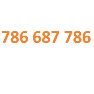 786 687 786 starter orange złoty numer #L 