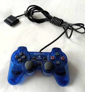 Oryginalny Pad DualShock SONY PS2 Blue Trans 10010