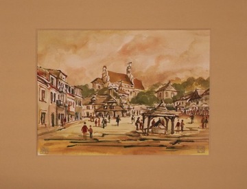 Kazimierz Dolny nad Wisłą AKWARELA 24x30 cm