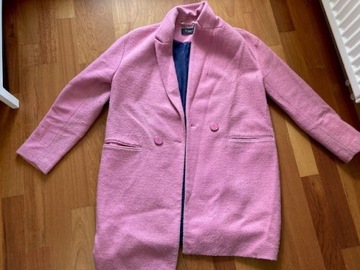 Różowy płaszcz MONNARI 38 - ciepły 40% wełna