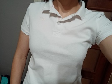 Biała, nowa bez metki koszulka polo z 4F (S)