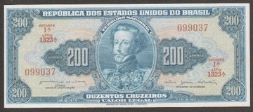 BRAZYLIA 200 CRUZEIROS 1964 - PEDRO I