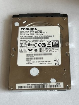 TOSHIBA 500GB HDD 2,5 MQ01ABF050 NR 21