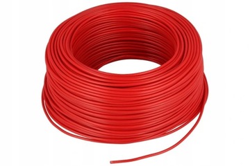 Przewód kabel linka LgY 1x 6mm2 czerwony 100m