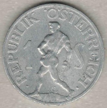 Austria 1 schilling szyling 1952  25 mm