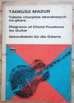 Tabele chwytów akordowych na gitarę - T. Mazur