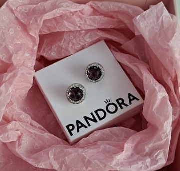 Pandora charms z Fioletowym oczkiem