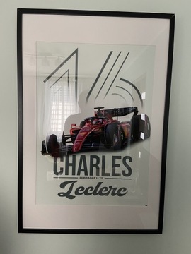 Plakat f1 charles leclerc Ferrari f1-75