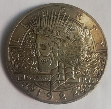 Peace Dollar dolar szkielet czaszka