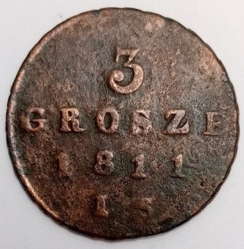 3- GROSZE 1811 I-S KSIĘSTWO WARSZAWSKIE 