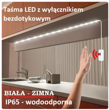 TAŚMA LED PASEK BIAŁA ZIMNA 3m WODOSZCZELNA