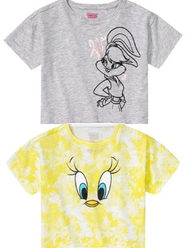 T- shirty dziewczęce 2 szt 134/140 LOONEY TUNES 