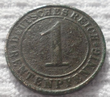 Weimar 1 fenig rentenpfennig 1923 Karlsruhe Baden