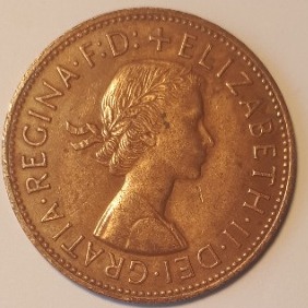 Moneta  Elizabeth  ll,  1966 r, Wielka  Brytania. 