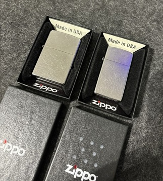 Zippo Street Chrome 2szt. Regular + Slim