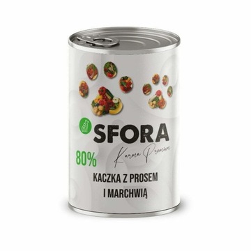 Karma Sfora Kaczka z prosem i marchwią 6 x 400g p