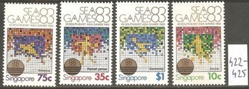 XII Olimpiada Azji Pd-Wsch. Mi-422/25 Singapur