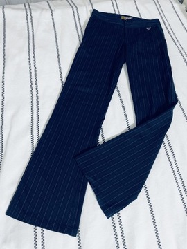 Spodnie w prążek z poszerzoną nogawką y2k Volcom S