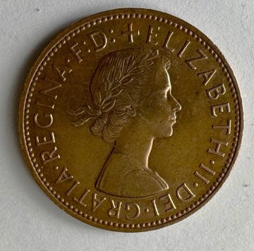 Elżbieta II, 1 pens, Wlk. Brytania,1962 (L16)