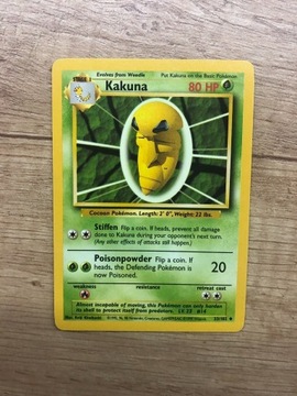 Karta Pokemon Kakuna Base Set 33/102