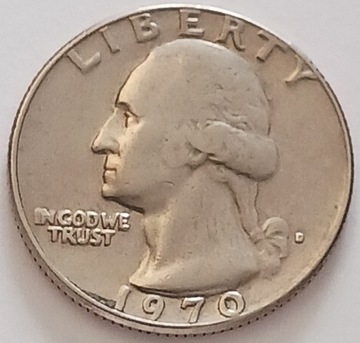 USA 25 centów - QUARTER DOLLAR 1970 r. "D"