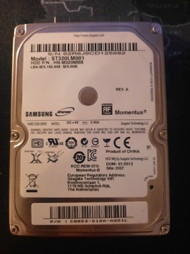 Dysk twardy Samsung HDD SATA 2,5" - 320GB