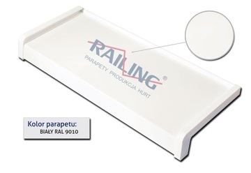 Parapet aluminiowy biały - RAL 9010