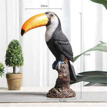 Tukan Tucan statua żywiczna figurka żywica 31 cm