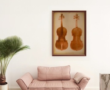 Sepia grafika skrzypce Antonio Stradivari 1710