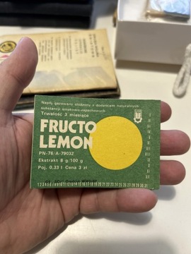 FRUCTO LEMON ETYKIETA 2 SZT - NAPÓJ GAZOWANY 