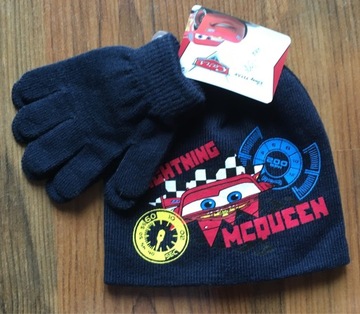 Czapka dziecięca z rękawiczkami Cars Mc Queen