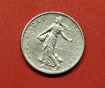 Moneta, Francja, Semeuse, 1/2 Franc, 1973, Paris,
