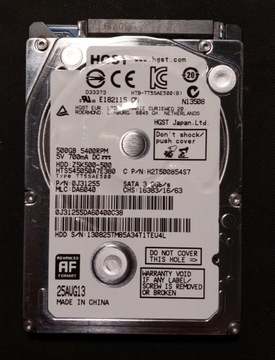 Dysk HGST Z5K500-500 HTS545050A7E380 [500GB]