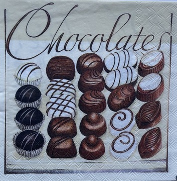 Serwetka decoupage Chocolates 33x33 cm 1szt