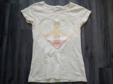 t-shirt serce love peace