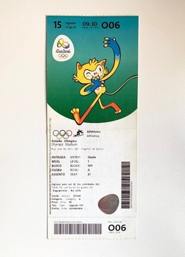 Bilet olimpijski Rio 2016 lekkoatletyka rare